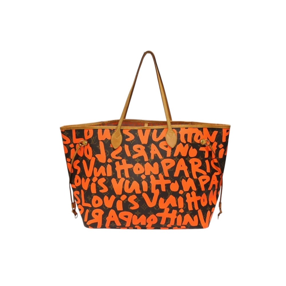 LOUIS VUITTON Stephen Sprouse Graffiti Handbag Neverfull Orange